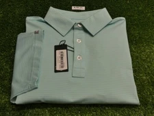 Straight Down Men's North Berwick Golf Shirt C.C. Logo Bay Small