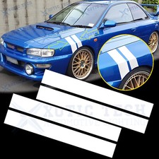 21.22 X 3.54 White Front Fender Decal Sticker Double Stripe For Subaru Wrx Sti 21.22 X 3.54 White Front Fender Decal Sticker Double Stripe For Subaru Wrx Sti