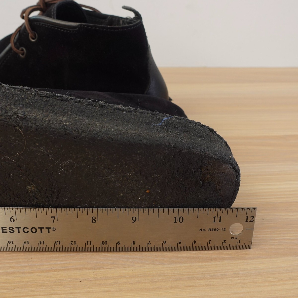 Z ZEGNA Boots Men 8 Leather Suede Black Chukka Ankle Lace Up Lace