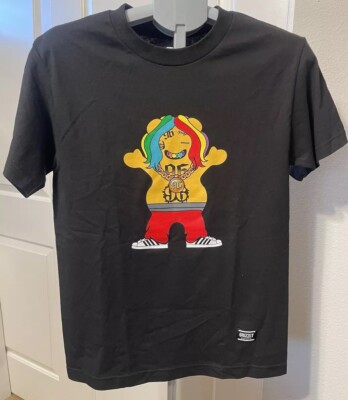 NWOT Grizzly Griptape Lil Talk 96 Rapper Black Rainbow Mens T Shirt Size S