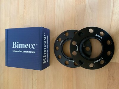 BLACK BIMECC ALLOY WHEEL SPACERS 20MM 5X120 72.6MM CB PAIR BMW FITMENT