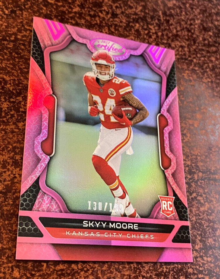 2022 Certified SKYY MOORE PINK Mirror Rookie Card RC #'d /199 KANSAS CITY CHIEFS