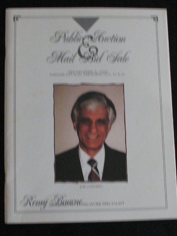 9/9/95 REMY BOURNE AUCTON CATALOG * JOE CASSANO LIBRARY * NUMISMATIC LITERATURE