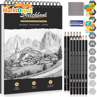 Skizzenbuch A4 Hardcover Zeichenblock 50 BläTter 100 Seiten KüNstlerbedarf