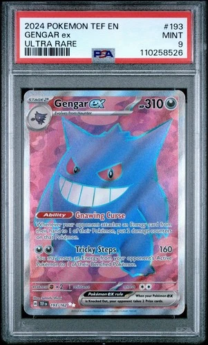 GENGAR EX 2024 POKEMON TEF EN-TEMPORAL FORCES ULTRA RARE #193 PSA 9 MINT