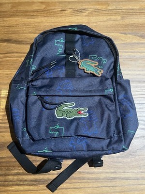 New Lacoste KidsAccessories Classic Backpack 9A6206-J93 NOIR/BLEU FRANCE