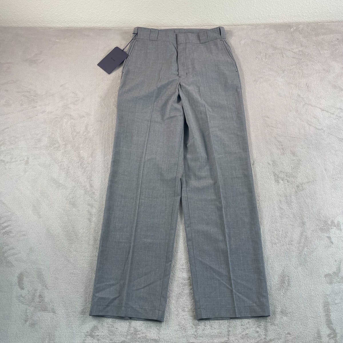 パンツ PRADA ARCHIVE VIRGIN WOOL GRAY SLACKS Prada Milano Dress Pants Men 44 (30x33) Grey 100% Virgin Wool