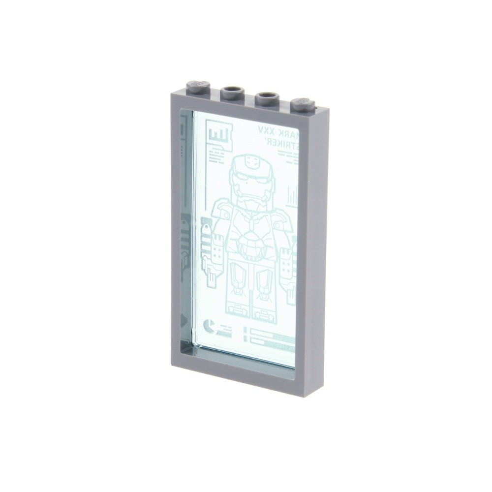 1X Lego Window Frame 1X4X6 New Dark Gray Pane MARK XXV 57895PB061 60596