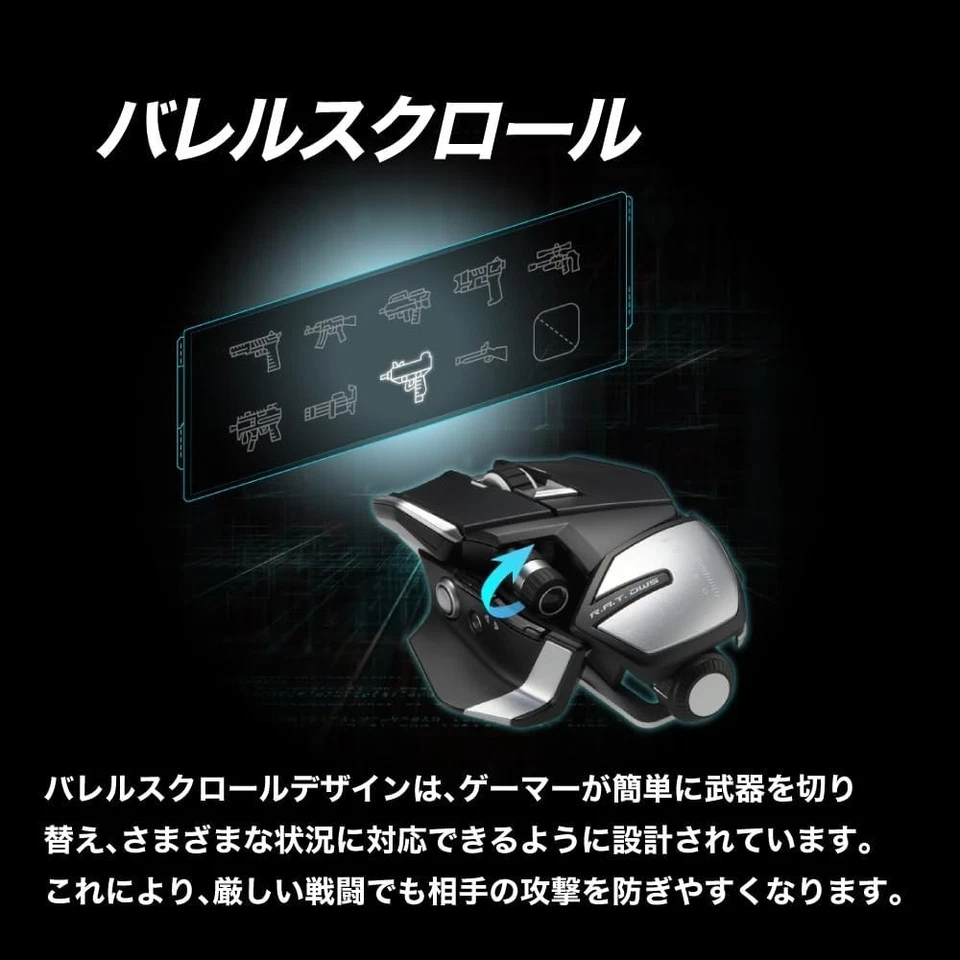 Mad Catz R.A.T. DWS Gaming Mouse Dual Mode Wireless MR07DHINBL000-0J Japan - Image 4 of 4