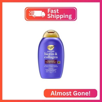 OGX Thick & Full + Biotin & Collagen Volumizing Shampoo, Nutrient-Infused Hair S