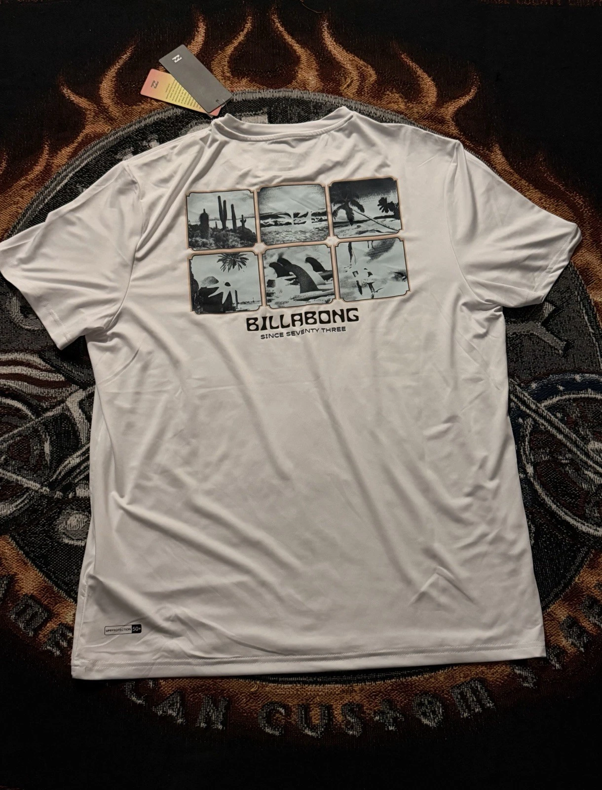 NWT modern Billabong UPF 50+ Quick Dry Graphic T-Shirt Size Large