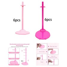 6Pcs Doll Collection Display Stands Lightweight Fits 26-30cm Dolls Multipurpose