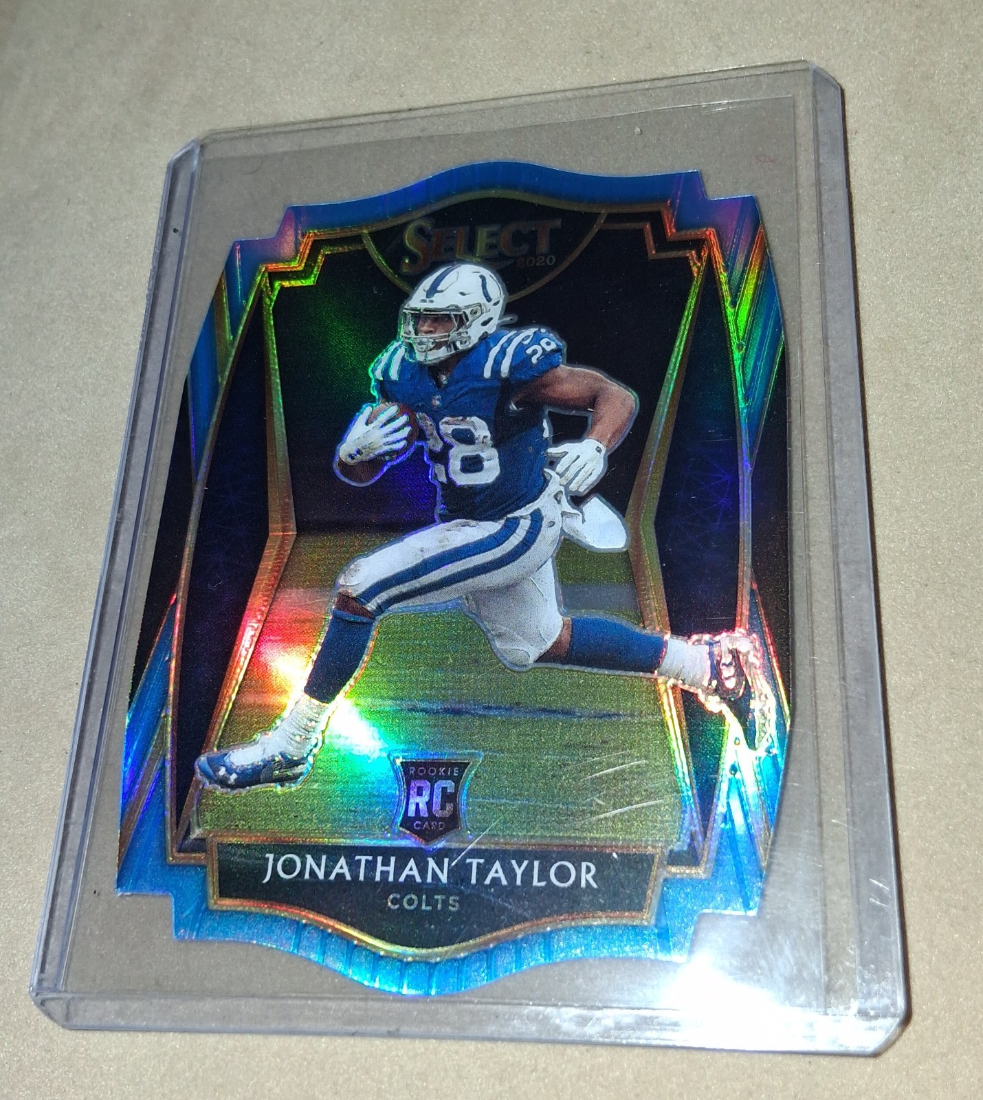 2020 Panini Select - Premier Level Jonathan Taylor #153 Light Blue Prizm Die-Cut