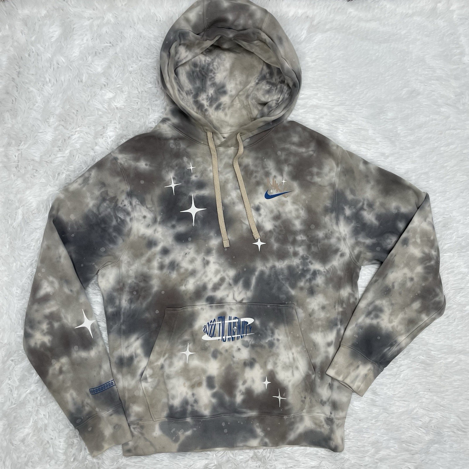 Nike Sportswear Spacewave Hoodie Pullover Mens Small S FB9042 Sweatshirt