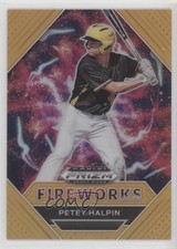 2020 Panini Prizm Draft Picks Fireworks Neon Orange 23/50 Petey Halpin 15t1