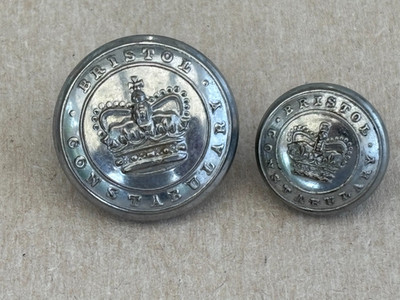 Bristol Constabulary Tunic Uniform Button Large & Small  QC