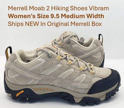 Merrell Womens (Size 9.5 Medium) NEW Moab 2 Vibram Sole Hiking Shoes Taupe/Tan