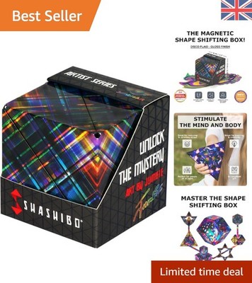 Transform Your Imagination: Disco Plaid magnetische Puzzlebox - beruhigendes Zappelspielzeug