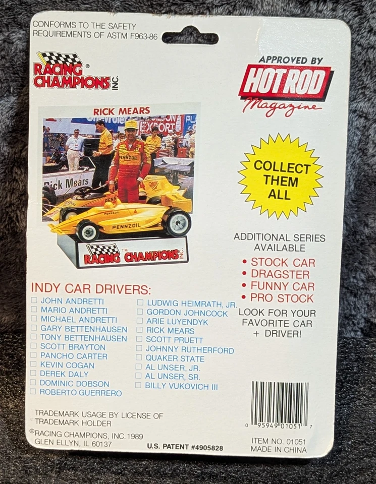 1989, Racing Champions, Indy Car, Tony Bettenhausen #16 AMAX, New In The Package - Image 2 of 4