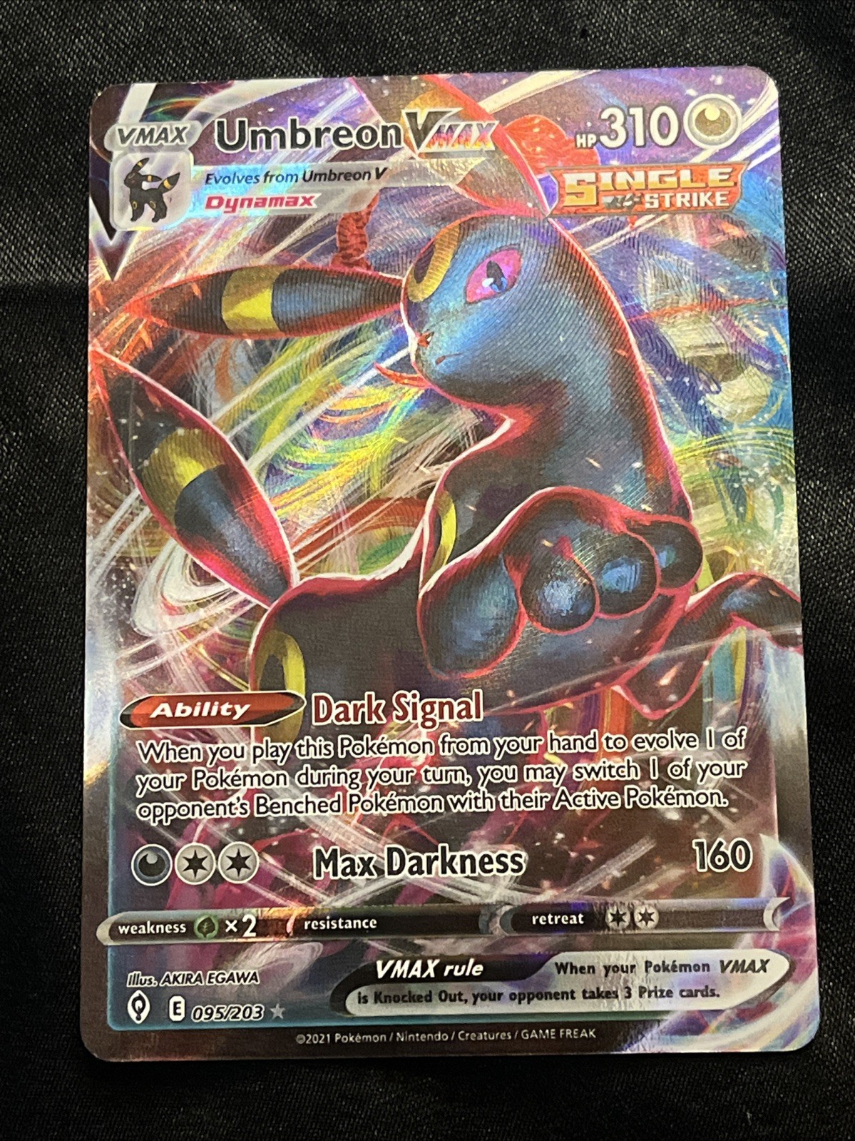 Umbreon VMAX Ultra Rare SWSH07: Evolving Skies 095/203 NM Pokemon