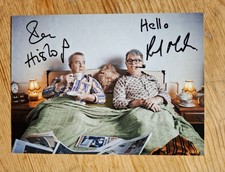 Paul Merton & Ian Hislop. UNIQUE? Hand Signed Morecambe & Wise Posed Photo. WOW!