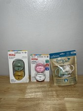 Baby Pacifier Lot - Dr Brown Happy Paci 3 Pack, Nuby Softees Pacifier Teether