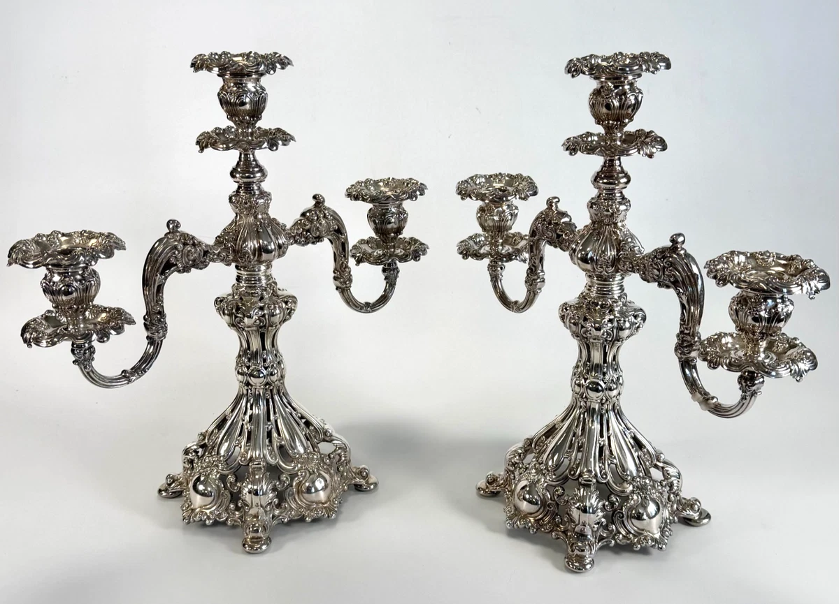 Reed & Barton Antique US Silver-Plated Candlesticks & Candelabras