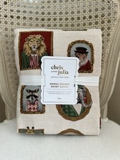 Pottery Barn Kids Chris Loves Julia Animal TWIN Duvet Cover ONLY NWT OB