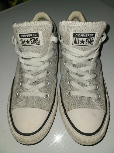 Converse All Star All Star bianche grigio chiaro originali taglia 8