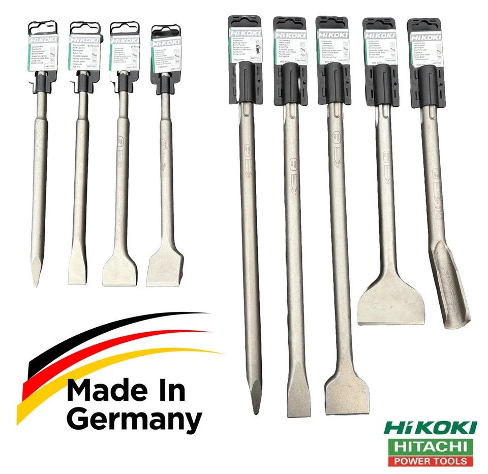 Hitachi Hikoki SDS Plus / Max Spitz- Flach- Fliesen- Kanal- Hohl- Meißel