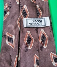 Vintage Gianni Versace Mens Neck Silk Italy Logo