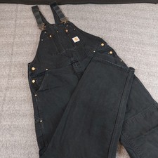 Carhartt Unlined Double Knee Duck Bib Overalls Men's Fit 41x31.5 Black No TAGS