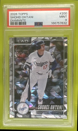 2026 Topps Series 1 Shohei Ohtani Diamante Foil #200 Los Angeles Dodgers PSA 9