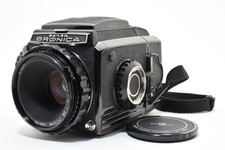 Read MINT Zenza Bronica S2 late Black Body w/ S2A Film Back Nikkor P.C 75mm JP