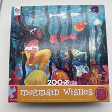 Mermaid Wishes 200 Pc Jigsaw Puzzle, CEACO Brand New-Sealed Box With Poster