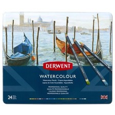 Derwent Rexel Watercolor Pencils, 24-Pack Tin Box