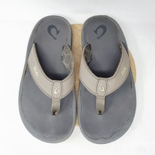 Olukai Ohana Sandals Mens 11 Brown Flip Flop Thong Pool Beach Shoes