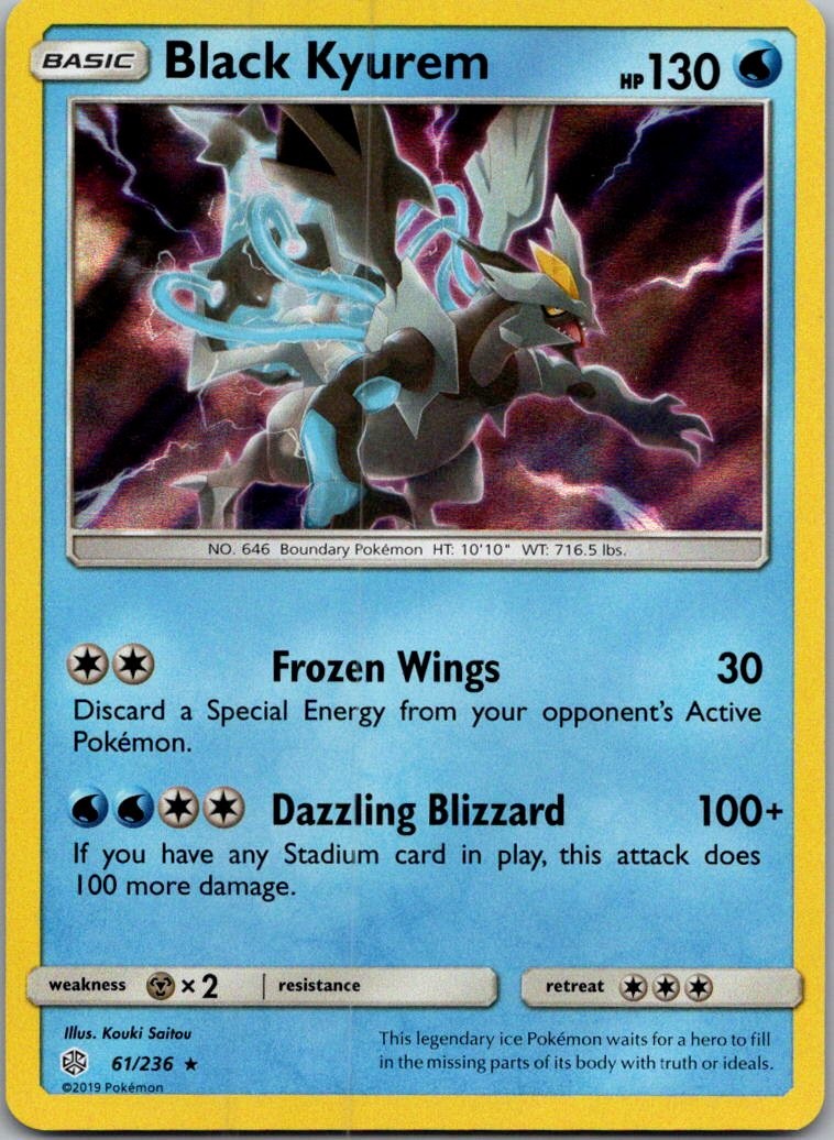 Black Kyurem Holo Holo Rare SM - Cosmic Eclipse 61/236 NM