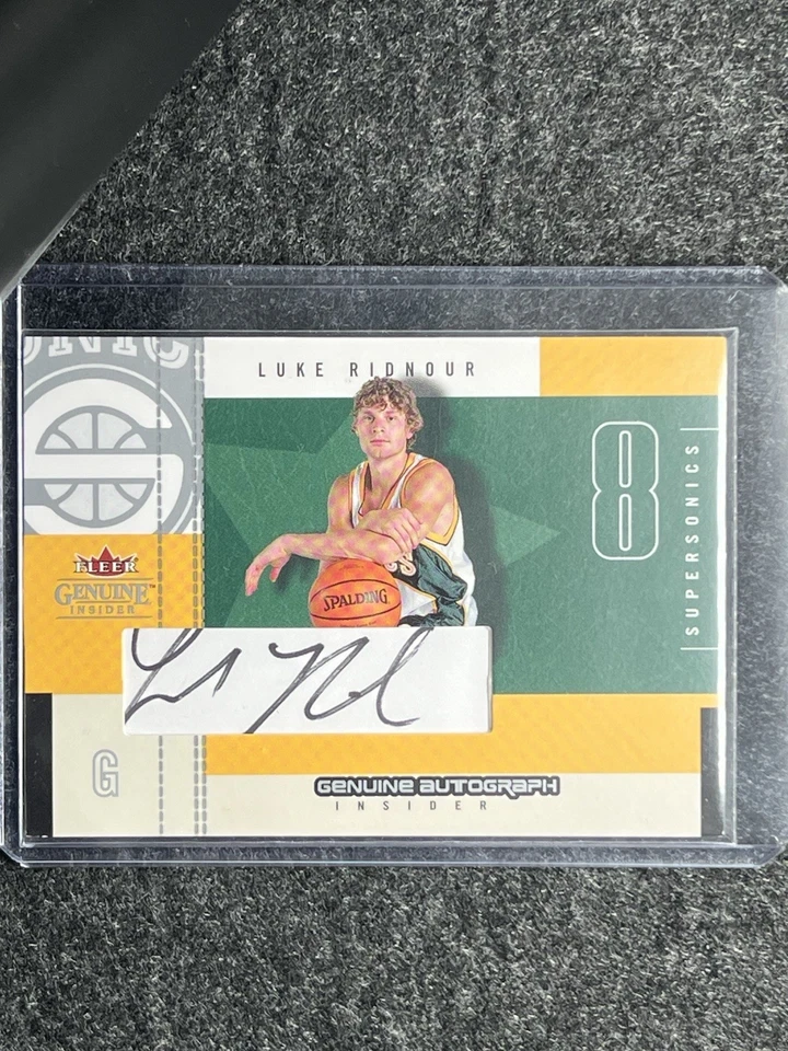 Luke Ridnour Card 2003-04 Fleer Genuine Insider Genuine Autograph Insider #7 NBA - Image 2 of 3