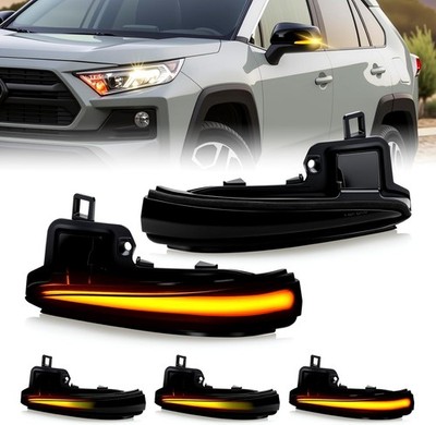 D-Lumina Sequential LED Side Mirror Turn Signal Lights Smoked Lens for RAV4 2019