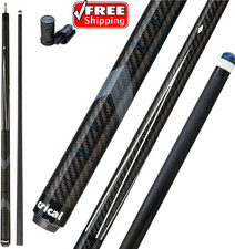 Carbon Fiber Pool Cue Stick 58" Billiard Cue Sticks Professional Low Deflection