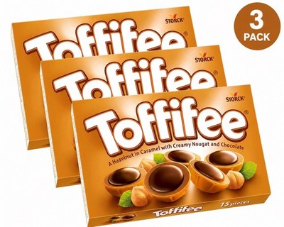 Toffifee 15pc x3 Pack German Chocolate Caramel Hazelnut Candy Storck 45 Pieces