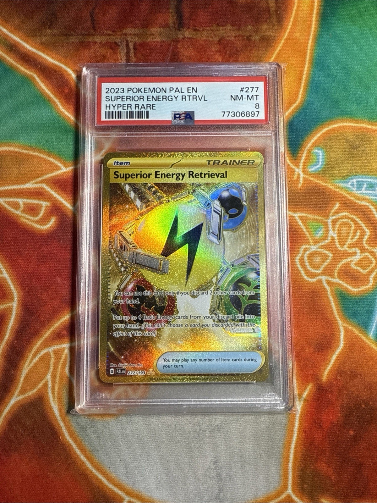 2023 Pokemon Paldea Evolved - Superior Energy Retrieval #277 - Hyper Rare PSA 8