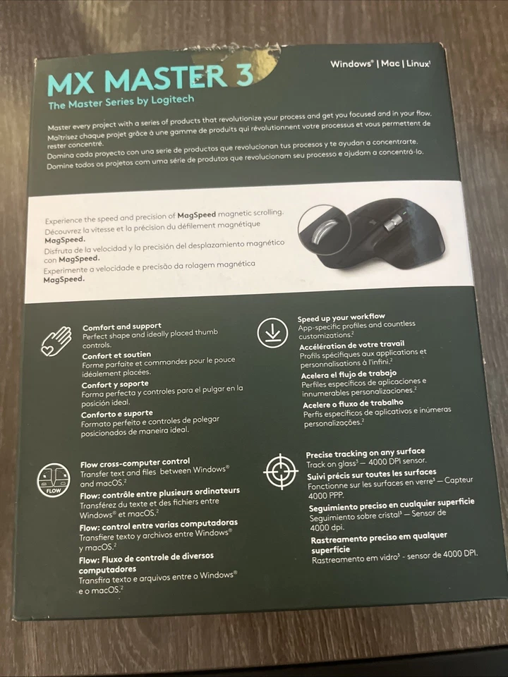 Logitech MX Master 3 Wireless Mouse - Black Bluetooth  Right Handed. - Image 2 of 4