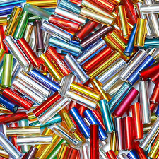 4200Pcs Glass Bugle Beads, Mini Long Tube Seed Beads Bulk, Tiny Small Loose Spac