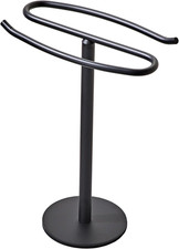 Matte Black Hand Towel Holder Stand,13 Inch Free-Standing Towel Rack, SUS304 Sta