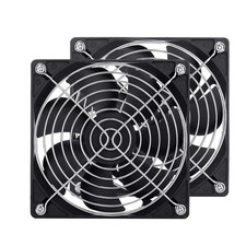 2-Pack 120Mm Fan DC 12V Computer Fan 120Mm X120Mm X 25Mm 2-Pin High Performance
