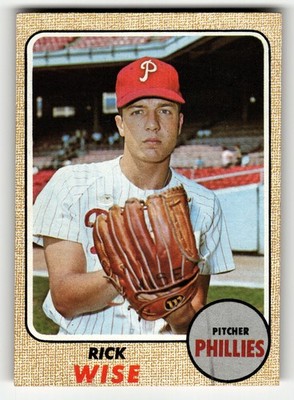 1968 Topps Rick Wise #262 Philadelphia Phillies LOW MID GRADE FILLER