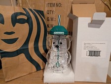 2025 Starbucks Bearista Bear Thick Glass Cold Cup SHIPS SAME DAY BULK PRICING