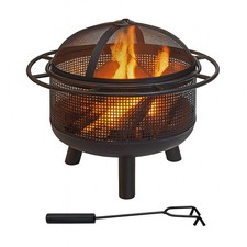 Feuerschale Brennschale Feuerschüssel Gartenfeuerstelle Feuerwanne Schürhaken